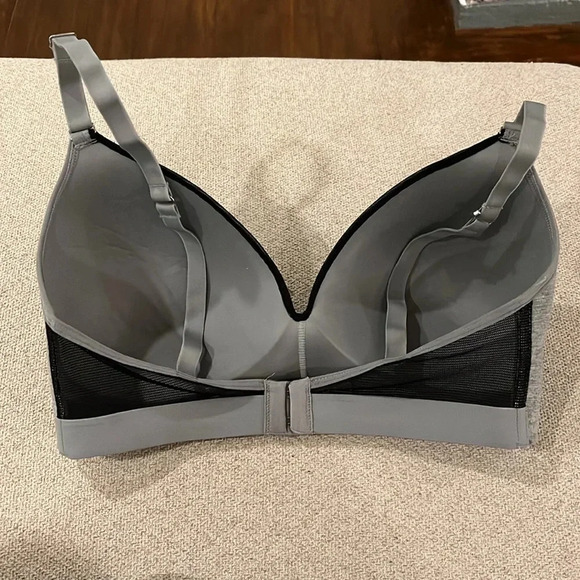 All You by Lively Bra Gray Black No Wire Wireless Mesh 36DD Comfortable Bra - Picture 6 of 11